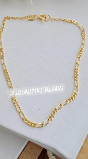 Pulseira Masculina Folheada ouro.